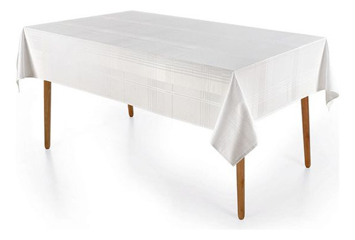 Toalha de Mesa Retangular 12 Lugares Jacquard Fragnani Branco