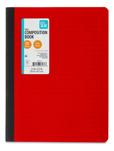 Cuadernos Ralla Escolares Pen+gear Set 10pz Una Materia Rojo