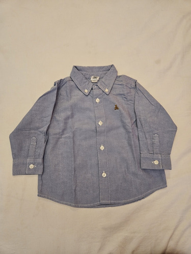 Camisa Manga Larga Babygap Talle 18/24 Meses Celeste