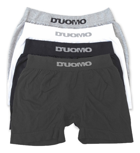 Cueca Boxer Duomo Em Algodão Sem Costura  Kit 10 Peças