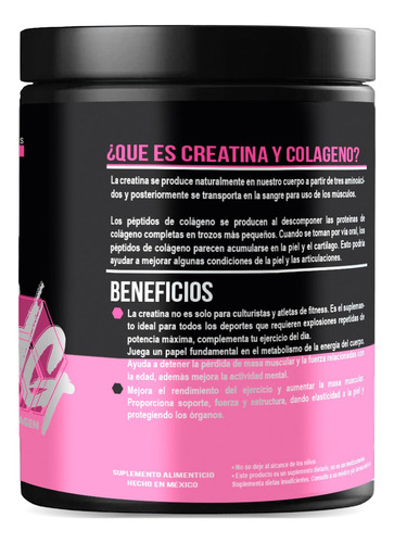 Suplemento Monohidratada Creatina + Colágeno Heragen 500g Natural-