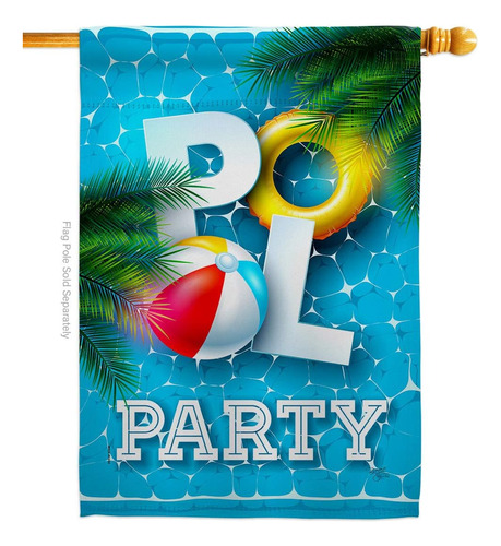 Breeze Decor Pool Party House Flag Coastal Beach Tropical Se