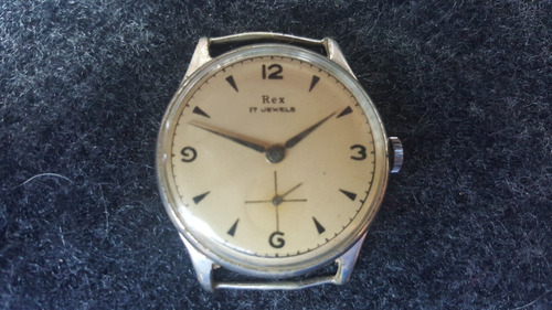 Antiguo Reloj Rex Pulsera Hombre, Con Segundero A Reparar.