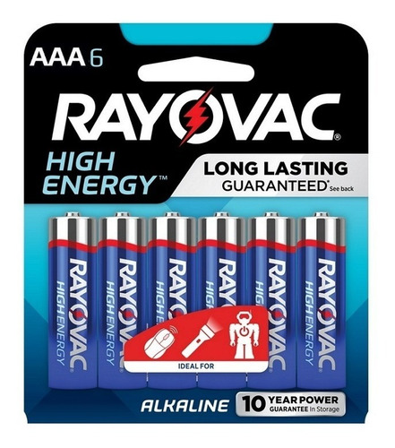 Pilha Palito Aaa Alcalina 06 Und Rayovac Alta Performance