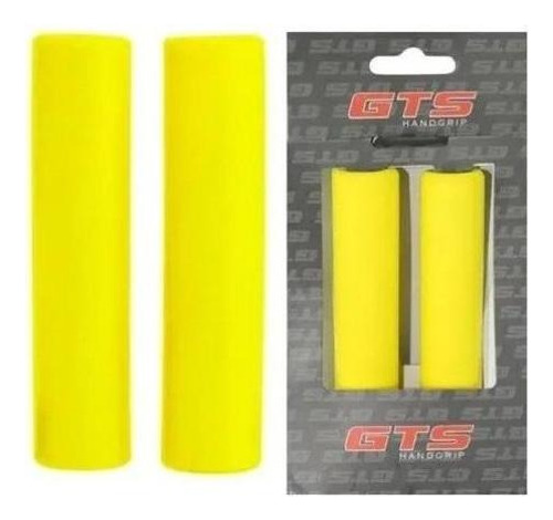 Manopla Silicone Gts Soft Bike Hand Grip Super Macia Cor Amarelo