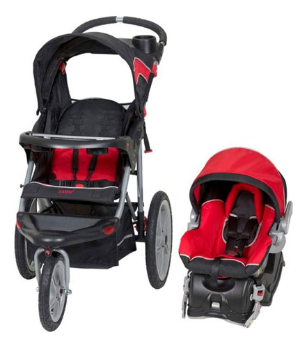 Carriola Baby Trend Range Jogger Portabebe Color Red Color Del Chasis Negro