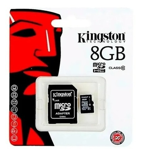 Memoria Kingston Micro Sd 8 Gb Clase 10 + Adaptador Sd