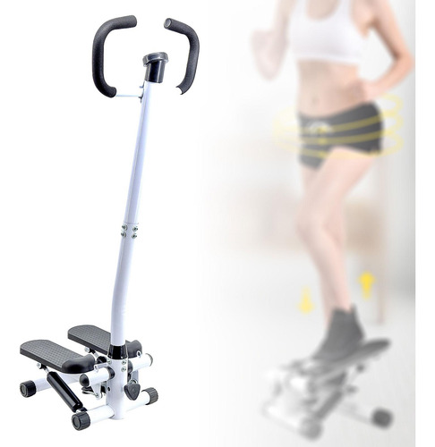 Twist Stepper Cómodo Entrenador De Pasos Ajustable Negro