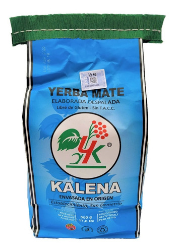 2 Yerba Mate Kalena Despalada 500g Agroecológica (1kg) Caba