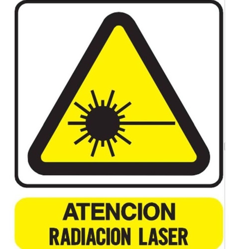 Cartel Atención Radiación Laser 40x45 Señalización Seguridad