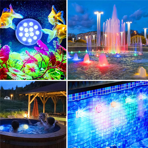 J 4pcs Luz De Piscina Recargable Por Usb, Lámpara Decorativa