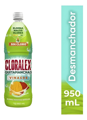 6pz Quitamanchas Cloralex Poder Vinagre Para Color Y Blanca
