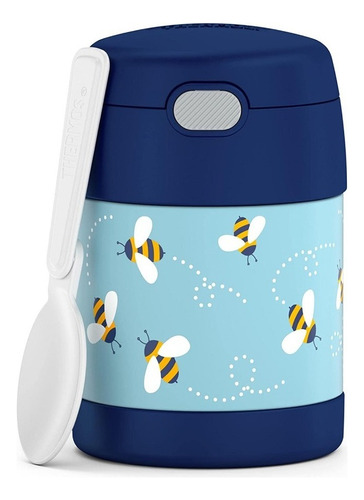 Thermos Comida Niños Funtainer 290 Ml Thermo Kids Abejas Color Celeste