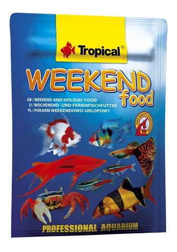 Alimento Fin De Semana Pez Weekend Food 24 Pz 20 Gr Tropical