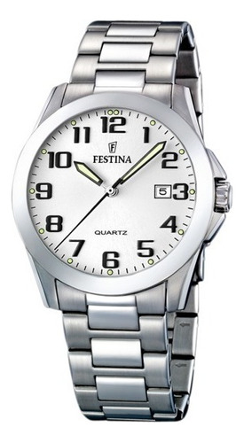 Reloj Festina F16376/7 Hombre Acero Color De La Malla Plateado Color Del Bisel Plateado Color Del Fondo Plateado