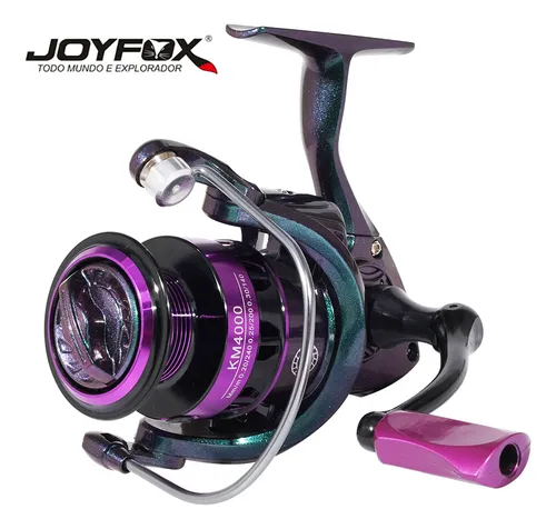 Carretel Molinete Km4000 12+1 Rolamentos Joyfox Molinete Pesca 5.2:1 8 Kg Technicolor