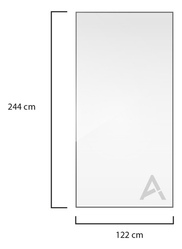Lamina De Acrilico Transparente De 8 Mm De 122 X 244 Cm