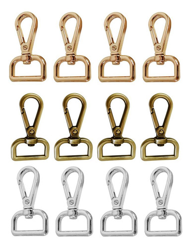 4 Piezas. Gancho De Seguridad Giratorio, Dorado Dorado 20mm