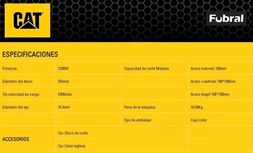 Sierra Sensitiva Cat De 14 Con Motor 2200watts Dx519