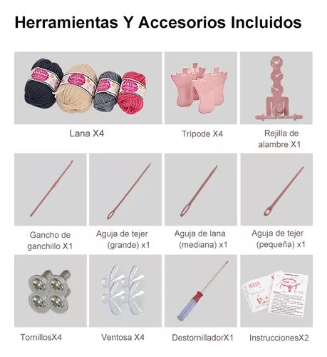 Telar A Máquina De Tejer A Mano Con 48 Agujas Para Bufanda