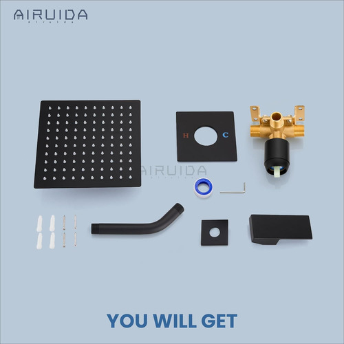 Airuida Grifo De Ducha Sistema De Ducha De Lluvia De Baño