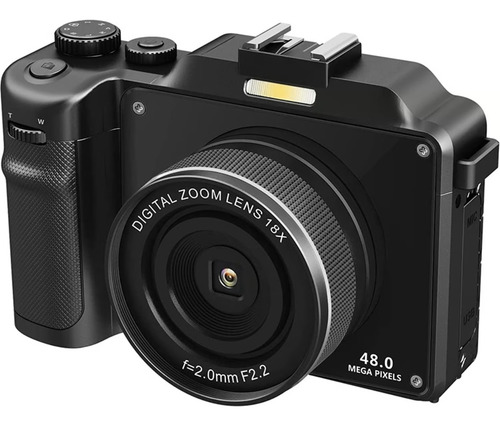 Cámara Digital Selfie Slr 4k 48mp Fsd-x9 Negro 64gb