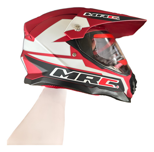Casco Mrc Mx409 Cross Multiproposito - Dot Rojo Mat Red Xl