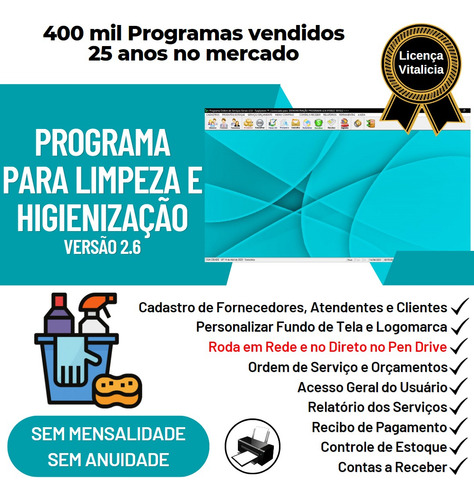 Programa Para Serviço De Limpeza Higienização V2.6 Fpqsystem