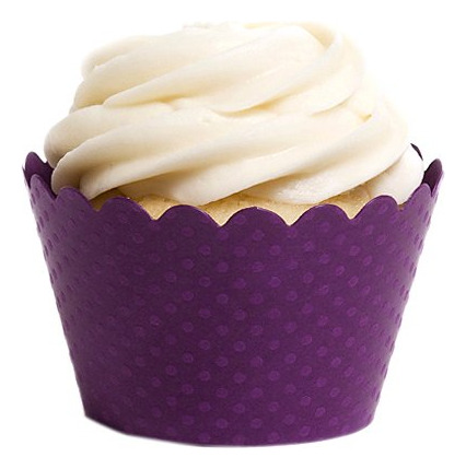 Juego De Envoltorios Para Cupcakes Estándar De Color Morado 