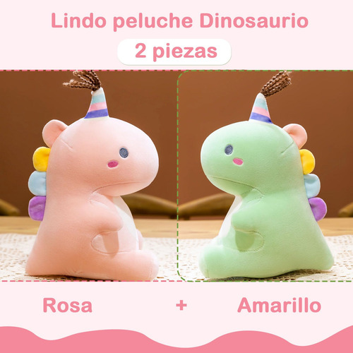 2 Piezas Juguete De Peluche De Dinosaurio 11,8 Pulgadas