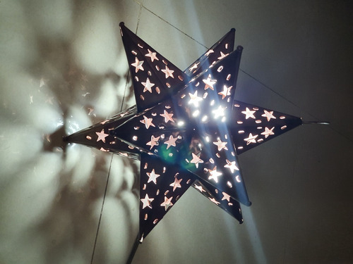 Juego Lampara Estrella Laton 7 Pzas 30 Cm