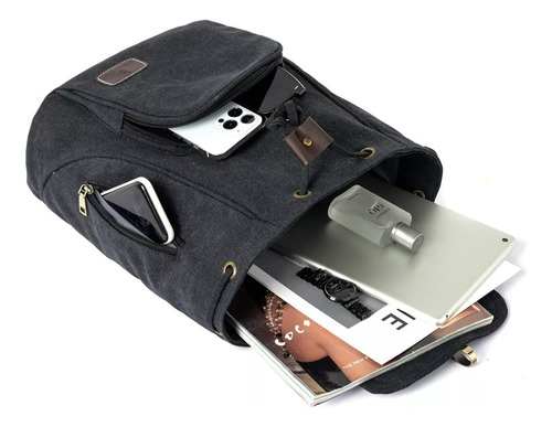 Mochila Escolar Antirrobo Para Mujer Mochila De Lona Impermeable Se Adapta Una Laptop De 13 Pulgadas B