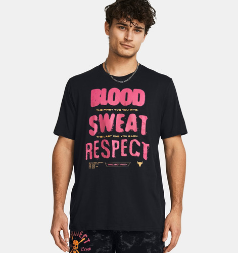 Playera Under Armour Project Rock Bsr Graphic Negra