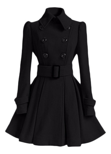 2024 C Vestido De Abrigo Delgado De Lana Para Mujer C
