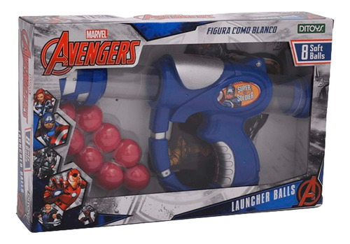 Avengers Pistola Launcher Balls Lanza Pelotas Ditoys