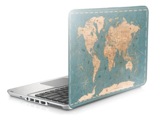 Skin Adesivo Protetor Para Notebook 17 Mapa Mundi Atlas D23