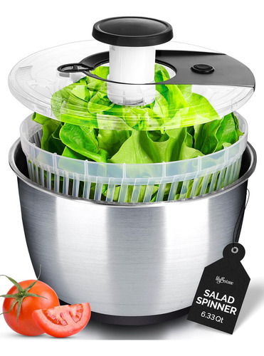 Centrifugadora De Ensalada Con Bomba De Acero Inox...