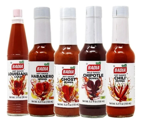 Badia Combo Salsas Picante X 5 Variedades Origen Usa