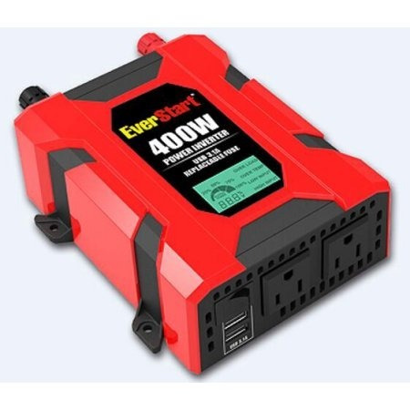 Everstart Plus 400w Inversor Energía Carro/celular 2 Usb 2ac