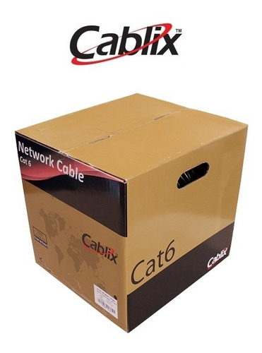 Cable Utp Cat6 Exterior Uv 100% Cobre Cablix Mcb6sf-01xbk