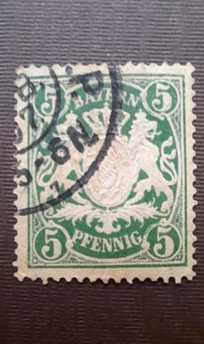 N°62. Antigua Alemania. 1888-1900. Escudo De Baviera (Usado)