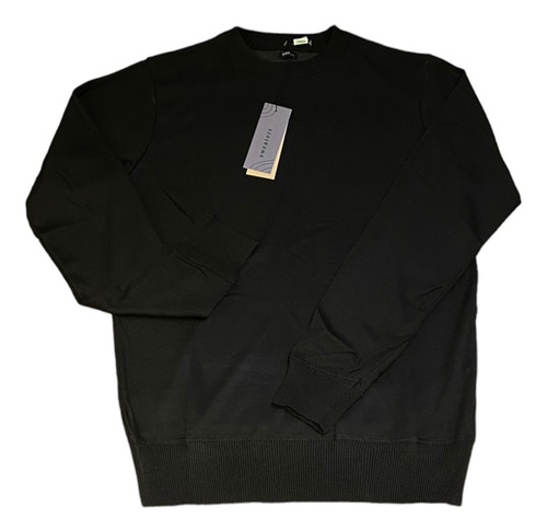 Sweater Importado Color Negro Cuello Redondo