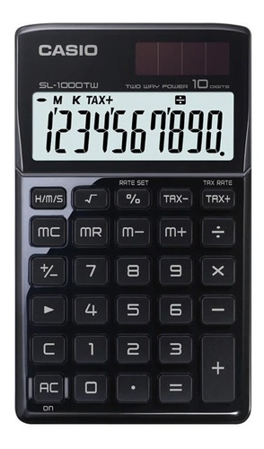 Calculadora Casio Portátil De 10 Dígitos Sl-1000tw- Bk