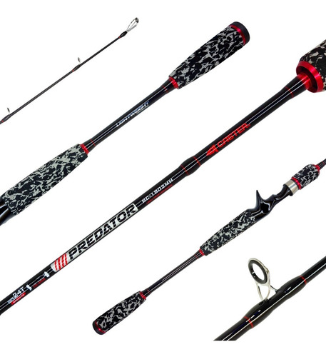 Imagen 1 de 2 de Caña Caster Predator 1.80m Baitcast Grafito 12-20 Lb 10-40g