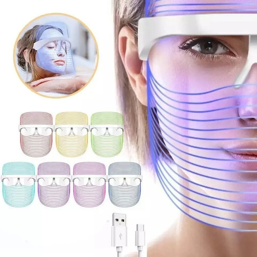 Imagen 1 de 11 de Máscara Led Kardashian Original Portátil Usb 7 Colores