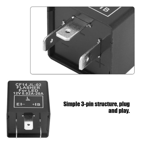 Relé Flasher Led Para Luces Direccionales Cf14 Jl-02 3 Pines