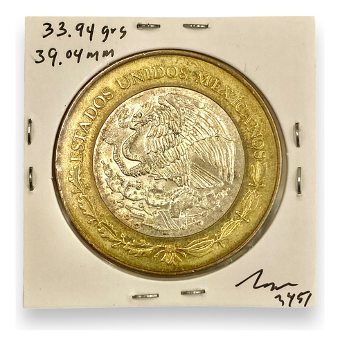 Moneda Bimetalica 100 Pesos Estado D Hidalgo Año 2006 Fase 2 (Usado)