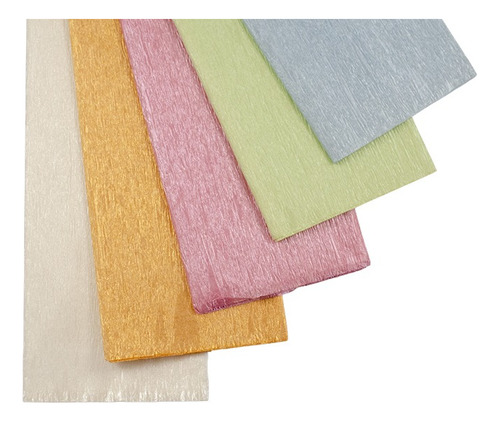 Papel Crepe A Perlado Y Metalico Pinguino 2m X 45cm Perla Surtido Perla
