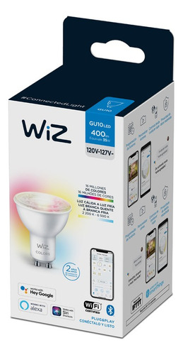 Foco Inteligente WiZ GU10 4.9 W luz multicolor
