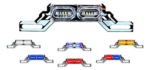 Luz Trasera 10 Led Estrobo Porta Placa Stop Moto Universal F